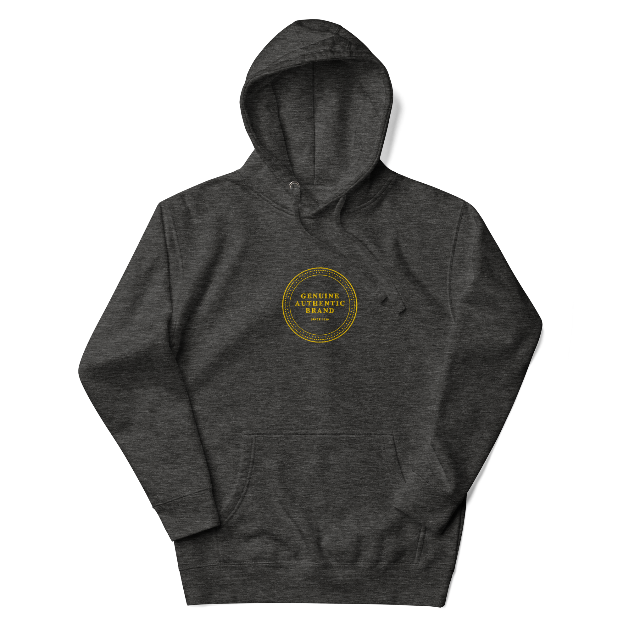 Genuine Authentic Brand Embroidered Mid Logo Unisex Hoodie