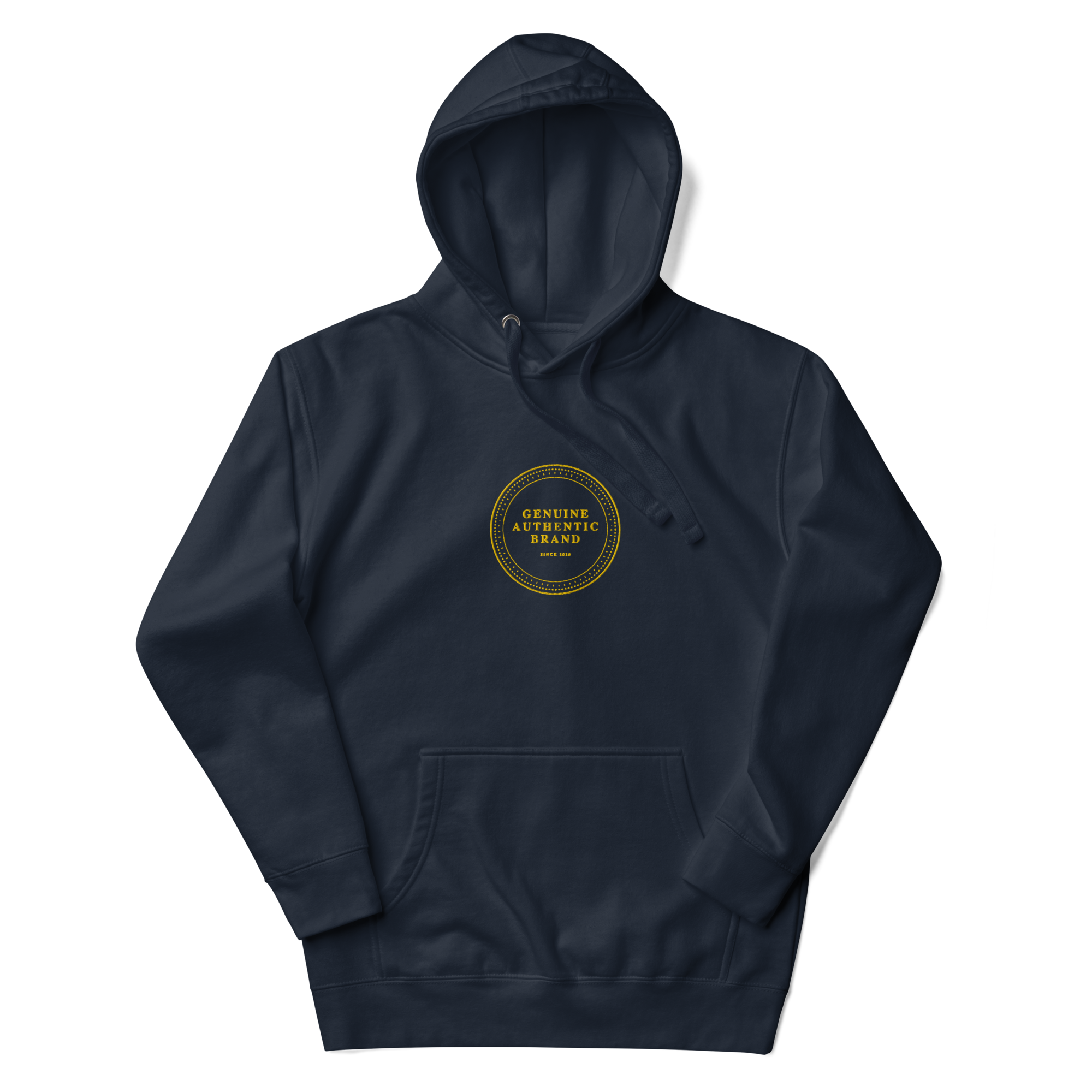 Genuine Authentic Brand Embroidered Mid Logo Unisex Hoodie