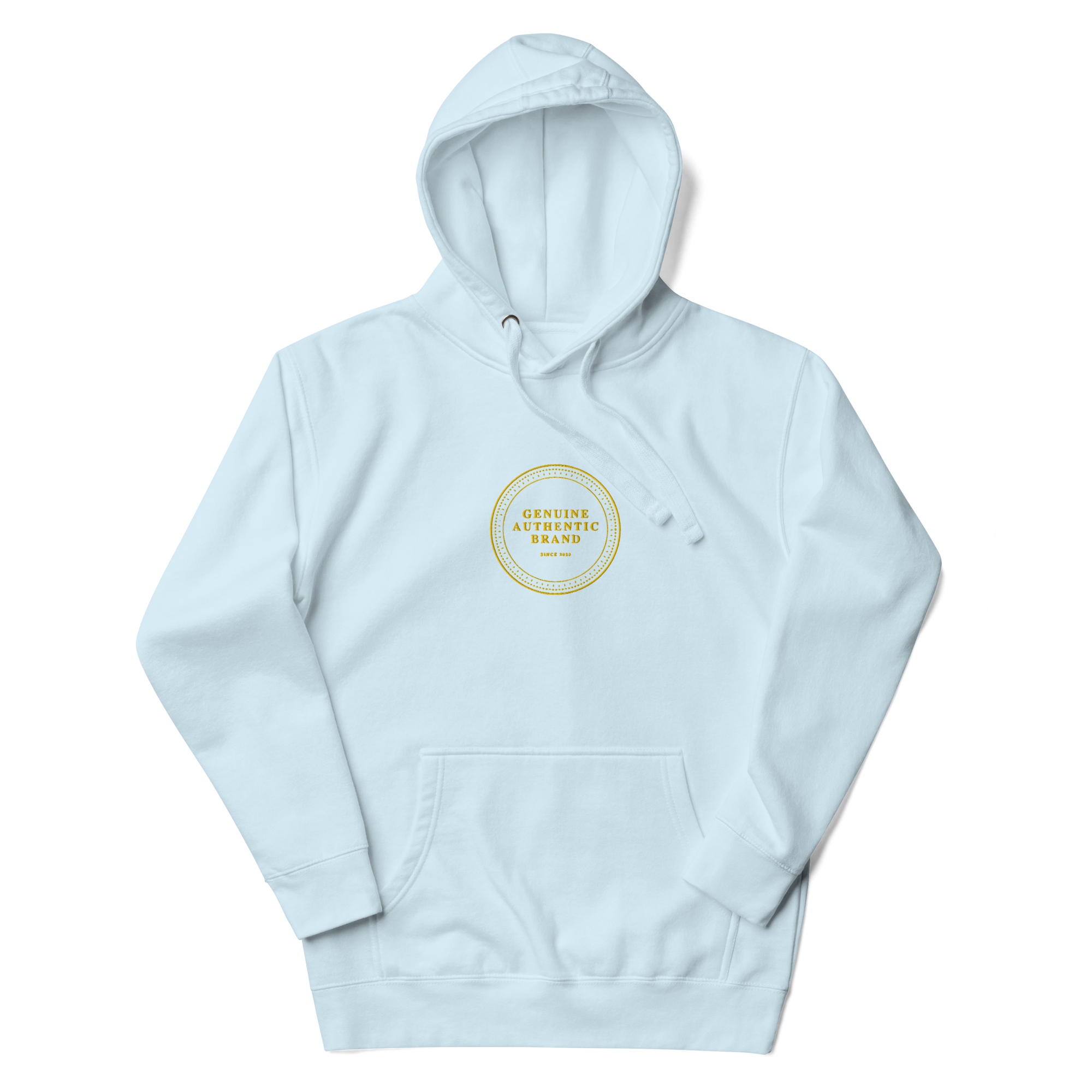 Genuine Authentic Brand Embroidered Mid Logo Unisex Hoodie