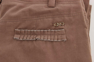 Costume National Brown Cropped Corduroys Pants - GENUINE AUTHENTIC BRAND LLC