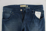 Acht Blue Wash Denim Cotton Stretch Slim Fit Jeans - GENUINE AUTHENTIC BRAND LLC  