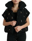 Dolce & Gabbana Elegant Quilted Jacket with Pearl Embellishment.