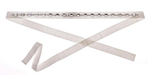 Dolce & Gabbana White Crystal Stones Waist Belt - GENUINE AUTHENTIC BRAND LLC