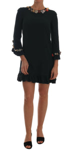 Dolce & Gabbana Crystal Green Stretch A-Line Short Dress - GENUINE AUTHENTIC BRAND LLC