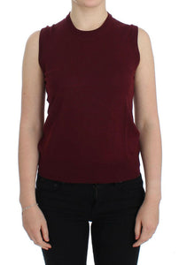 Dolce & Gabbana Red Sleeveless Crewneck Vest Pullover - GENUINE AUTHENTIC BRAND LLC