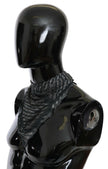 Costume National Black Gray Viscose Foulard Branded Scarf - GENUINE AUTHENTIC BRAND LLC  
