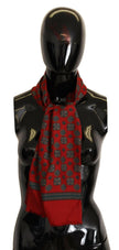 Dolce & Gabbana Elegant Red Silk Scarf.