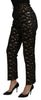 Dolce & Gabbana Black Gold Brocade High Waist Pants - GENUINE AUTHENTIC BRAND LLC  