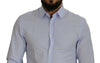 Versace Collection Light Blue Cotton Formal Men Shirt - GENUINE AUTHENTIC BRAND LLC  