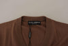 Dolce & Gabbana Brown Wool Men V-neck Pullover Sweater - GENUINE AUTHENTIC BRAND LLC  