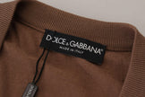 Dolce & Gabbana Brown Wool Men V-neck Pullover Sweater - GENUINE AUTHENTIC BRAND LLC  