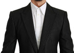 Dolce & Gabbana Black Striped Single Breasted MARTINI Blazer - GENUINE AUTHENTIC BRAND LLC  