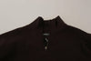 Dolce & Gabbana Brown Cashmere Collared Pullover Sweater - GENUINE AUTHENTIC BRAND LLC  