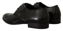 Dolce & Gabbana Black Leather Lace Up Formal Derby Shoes - GENUINE AUTHENTIC BRAND LLC  