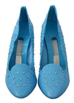 Dolce & Gabbana Blue Crystal Floral CINDERELLA Heels Shoes - GENUINE AUTHENTIC BRAND LLC  