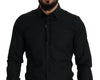 Dolce & Gabbana Black Cotton GOLD Slim Fit Dress Shirt - GENUINE AUTHENTIC BRAND LLC  