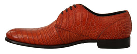 Dolce & Gabbana Orange Exotic Leather Dress Derby Shoes - GENUINE AUTHENTIC BRAND LLC  