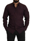 Dolce & Gabbana Purple Cotton GOLD Slim Fit Dress Shirt - GENUINE AUTHENTIC BRAND LLC  