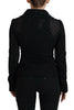 Dolce & Gabbana Black Wool Knitted Button Down Collar Jacket - GENUINE AUTHENTIC BRAND LLC  