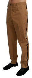 Dolce & Gabbana Brown Chinos Trousers Cotton Stretch Pants - GENUINE AUTHENTIC BRAND LLC  