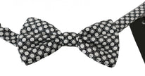Dolce & Gabbana Men Black White Circles Adjustable Neck Papillon Bow Tie - GENUINE AUTHENTIC BRAND LLC  