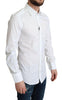 Dolce & Gabbana White Pure Cotton Men Dress Formal Shirt - GENUINE AUTHENTIC BRAND LLC  
