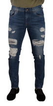 Dolce & Gabbana Blue Wash Cotton Stretch Slim Fit Denim Jeans - GENUINE AUTHENTIC BRAND LLC  