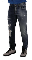 Dolce & Gabbana Blue Cotton Regular Denim Trousers Jeans - GENUINE AUTHENTIC BRAND LLC  