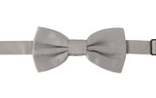 Dolce & Gabbana Gray 100% Silk Adjustable Neck Papillon Tie - GENUINE AUTHENTIC BRAND LLC  