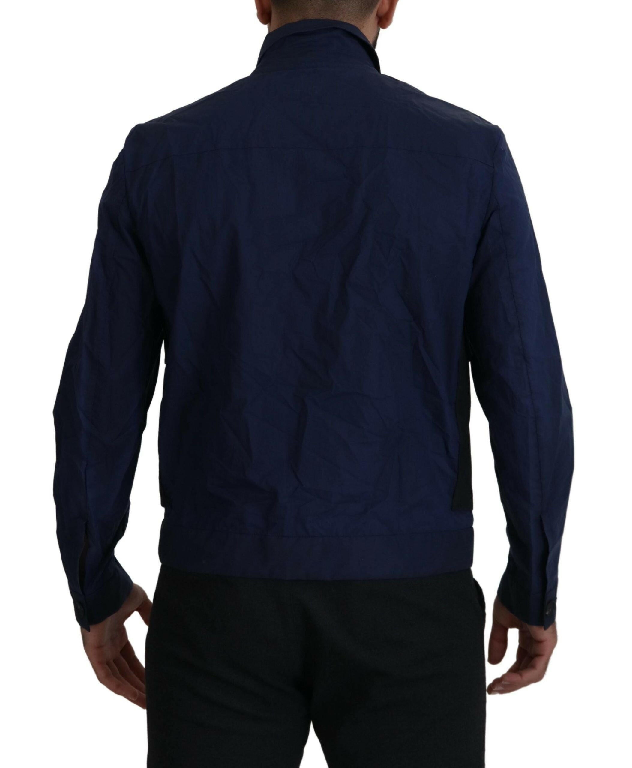 Dsquared² Dark Blue Cotton Collared Long Sleeves Casual Shirt - GENUINE AUTHENTIC BRAND LLC  