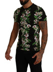 Dolce & Gabbana Black Floral Print Crewneck T-shirt - GENUINE AUTHENTIC BRAND LLC  
