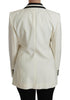 Dolce & Gabbana Wool Cream Single Breasted Coat Blazer Jacket - GENUINE AUTHENTIC BRAND LLC  