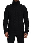 Dolce & Gabbana Black Wool Knit Turtleneck Pullover Sweater - GENUINE AUTHENTIC BRAND LLC  