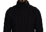 Dolce & Gabbana Black Wool Knit Turtleneck Pullover Sweater - GENUINE AUTHENTIC BRAND LLC  