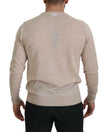 Dolce & Gabbana Beige Virgin Wool Crew Neck Pullover Sweater - GENUINE AUTHENTIC BRAND LLC  