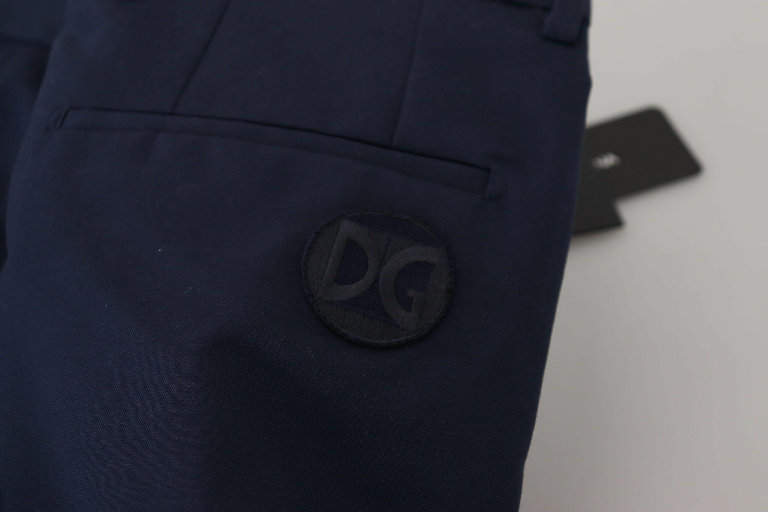 Dolce & Gabbana Elegant Slim Fit Blue Dress Pants.