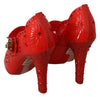 Dolce & Gabbana Red Floral Crystal CINDERELLA Heels Shoes - GENUINE AUTHENTIC BRAND LLC  