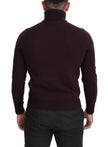 Dolce & Gabbana Brown Wool Turtle Neck Pullover Sweater - GENUINE AUTHENTIC BRAND LLC  