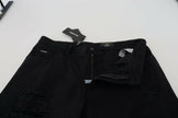 Dolce & Gabbana Black Loose Regular Torn Cotton Jeans - GENUINE AUTHENTIC BRAND LLC  