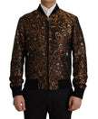 Dolce & Gabbana Brown Feather Full Zip Blouson Jacket - GENUINE AUTHENTIC BRAND LLC  