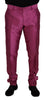 Dolce & Gabbana Pink Silk Slim Trousers Dress Formal Pants - GENUINE AUTHENTIC BRAND LLC  
