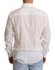 Dolce & Gabbana White Cotton Floral Pattern MARTINI Shirt - GENUINE AUTHENTIC BRAND LLC  