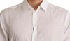 Dolce & Gabbana White Cotton Floral Pattern MARTINI Shirt - GENUINE AUTHENTIC BRAND LLC  