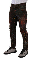 Dolce & Gabbana Brown Color Splash Cotton Regular Denim Jeans - GENUINE AUTHENTIC BRAND LLC  