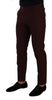 Dolce & Gabbana Maroon Bordeaux Skinny Slim Trouser Pants - GENUINE AUTHENTIC BRAND LLC  