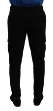 Dolce & Gabbana Black Viscose Skinny Cargo Trouser Pants - GENUINE AUTHENTIC BRAND LLC  