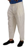 Dolce & Gabbana White Cotton Tapered Men Trouser Dress Pants - GENUINE AUTHENTIC BRAND LLC  