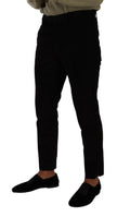 Dolce & Gabbana Black Cotton Corduroy Skinny Trouser Pants - GENUINE AUTHENTIC BRAND LLC  