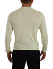 Domenico Tagliente Yellow V-neck Long Sleeves Pullover Sweater - GENUINE AUTHENTIC BRAND LLC  