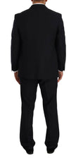 Domenico Tagliente Blue Polyester Single Breasted Formal Suit - GENUINE AUTHENTIC BRAND LLC  